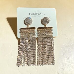 Park Lane Gold Crystal Tassel Earrings